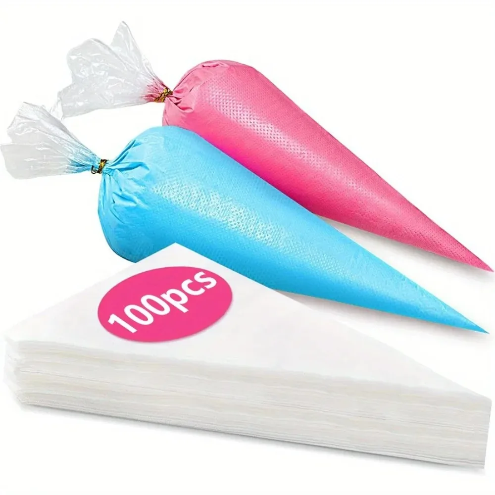 

100pcs Disposable Large Piping Bags Pastry Frosting Cake Decorating Pro JXB Baking Tools