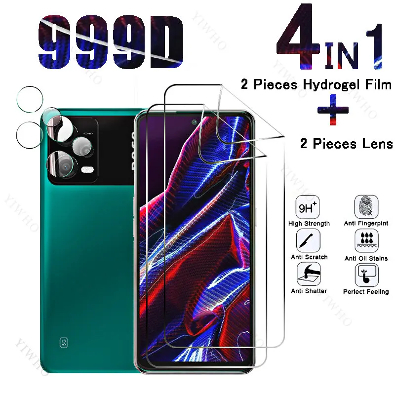 6in1 Full Cover Front Hydrogel Film for Xiaomi Poco X5 Safety Screen Protectors for Xiaomi X 5 22111317PG 6.67