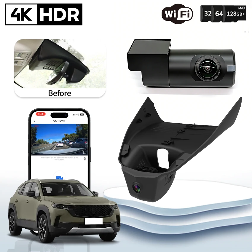

Plug and Play Night Vision 4K 2160P Car DVR Dash Cam for Mazda CX-30 CX30 CX-50 CX50 CX-60 CX60 2023 2024 2025 2026 UHD Car Dvr