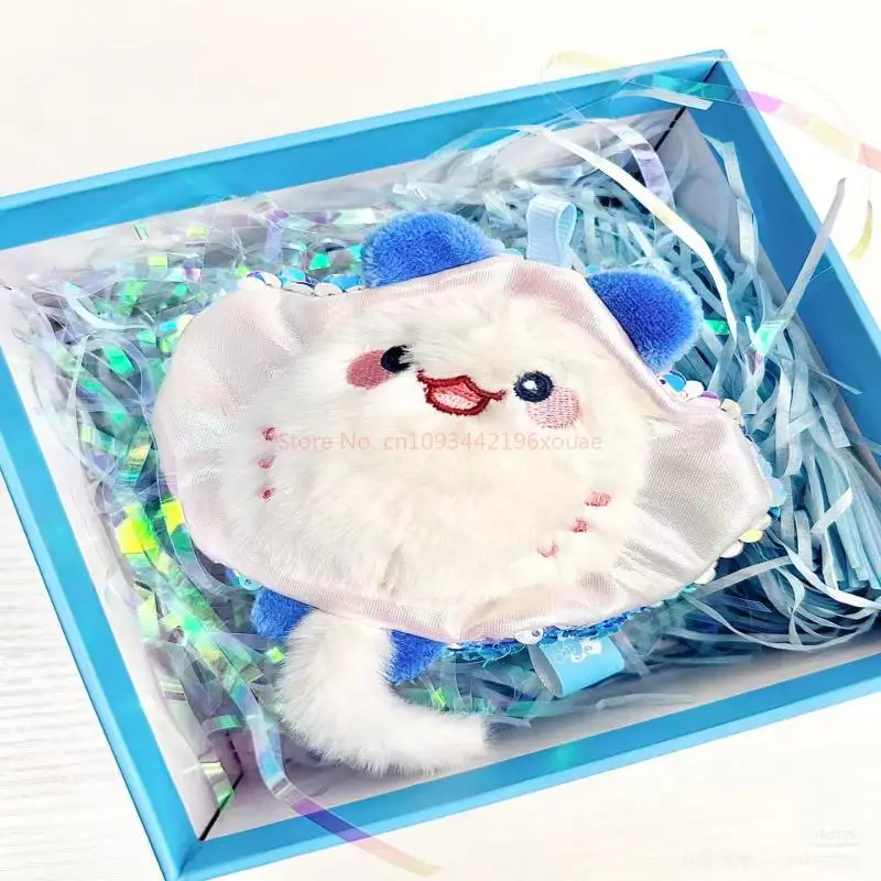 Glitter Unicorn Ocean Doll Plush Pendant Book Bag Hanger Keychain for Kids Birthday Gift Soft Toy with Handy Decoration