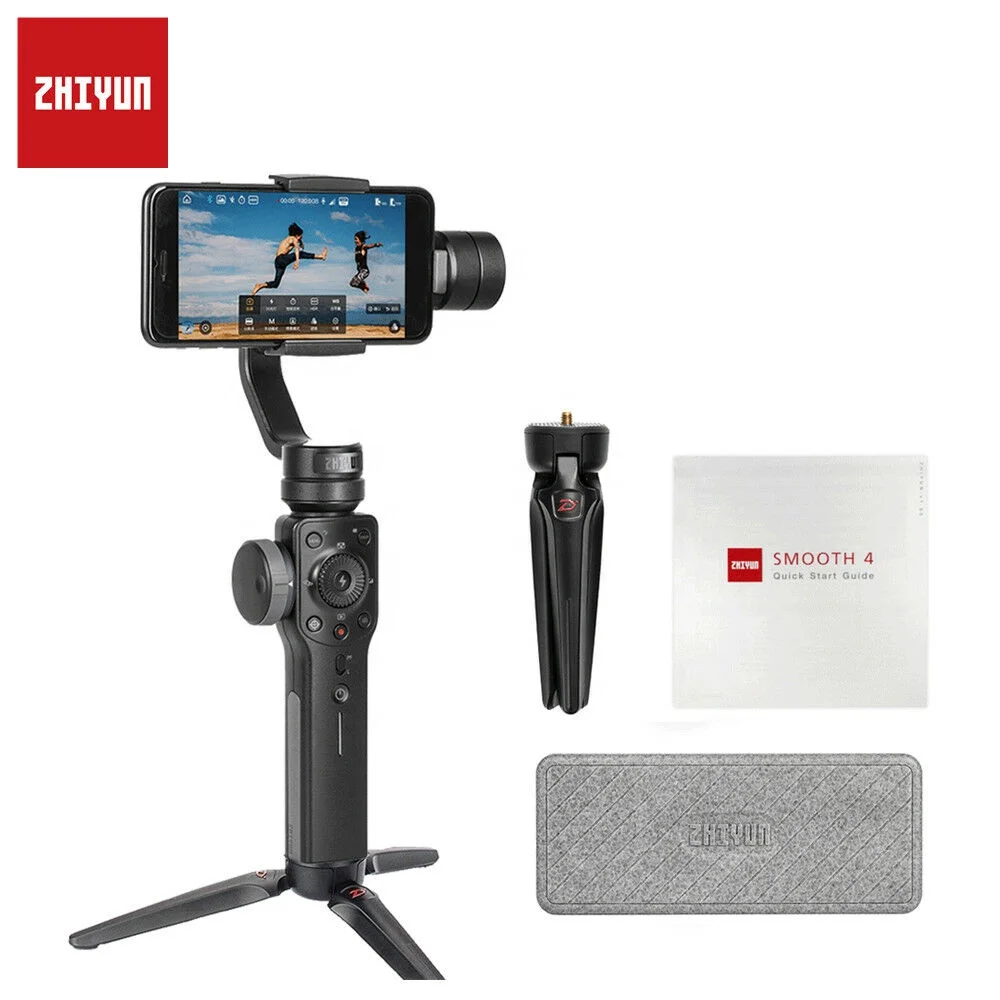 

В наличии Zhiyun Smooth 4-стабилизатор для смартфона с 3-осевым портативным карманным складным подвесом для видеоблога
