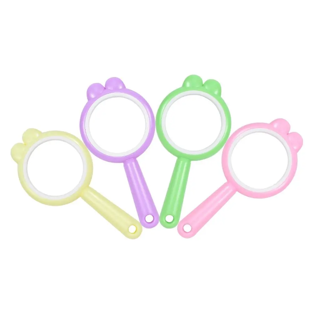 Multi Color Bunny Shape Magnifying Glasses Science Tool Natural 4X Magnifyer Outdoor Exploration Reading Newspaper