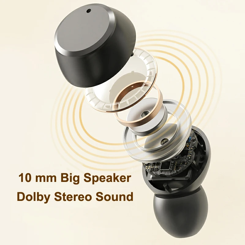 NVAHVA-Fone de ouvido Bluetooth sem fio com estojo de carregamento, fone mãos livres para iPhone, Android, Smart Phone Driving