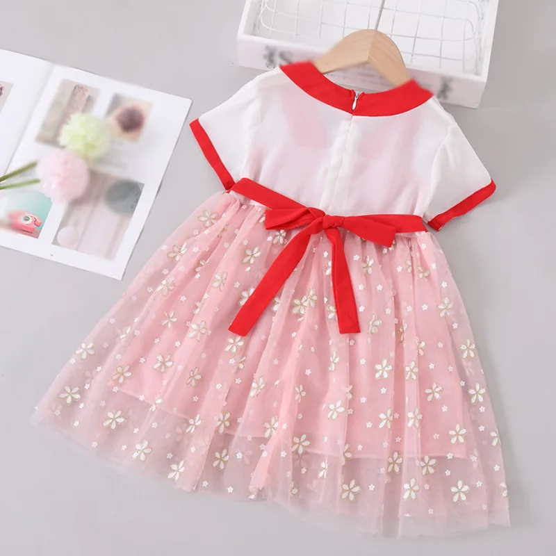 Girls\' Short-Sleeved Hanfu Dresses Summer Chinese Style Ancient Costume Super Fairy Princess Dress