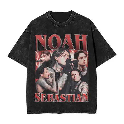 Noah Sebastian The Dark Melody T-Shirts for Men  Funny Pure Cotton Tee Shirt Round Collar Short Sleeve T Shirts Unique Clothes
