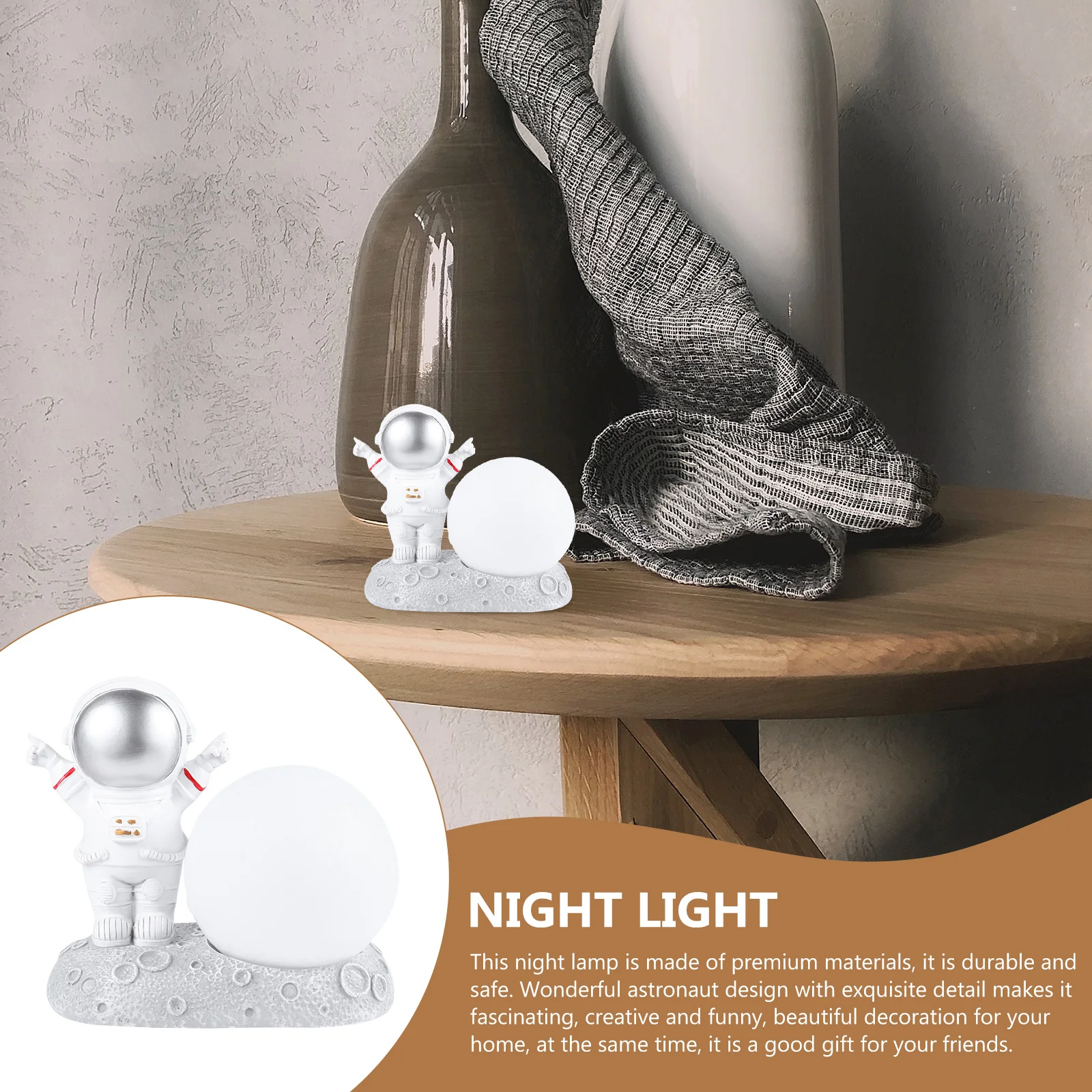 

Astronaut Design Night Lamp Exquisite Detail Cool Bedroom Decor Gift Home Decoration Practical Long Term Use