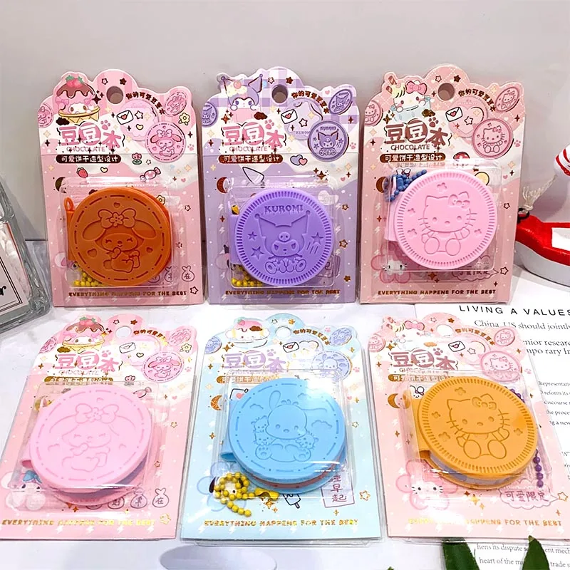 

24pcs/lot Sanrio Chocolate Biscuit Memo Pad Sticky Notes Kitty Kuromi Pochacco Notepad Stationery Planner Post School Supplies