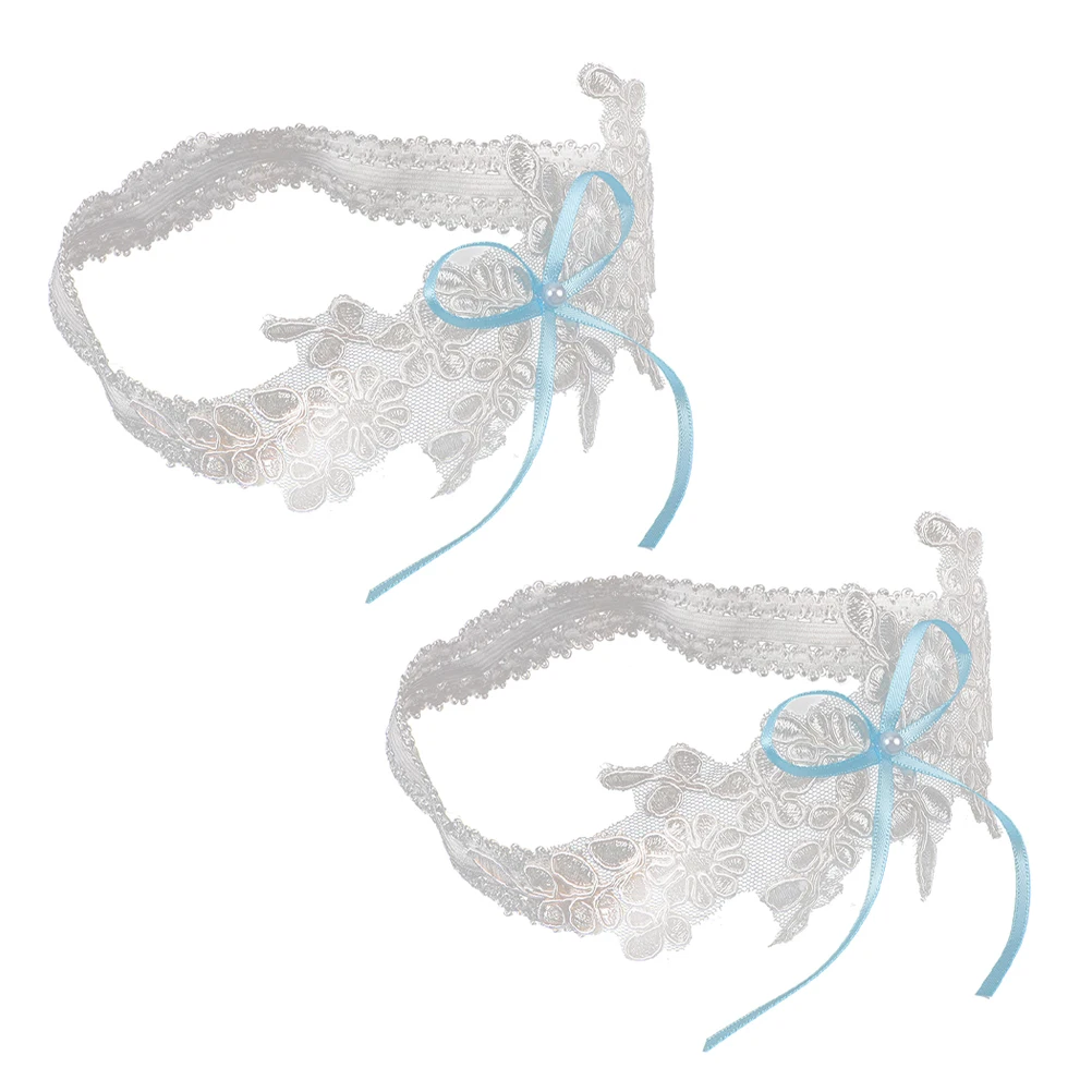 

2Pcs Bride Accessories Garter Wedding Bride Bridal Garter Wedding Lace Leg Ornaments Stretchy Classic