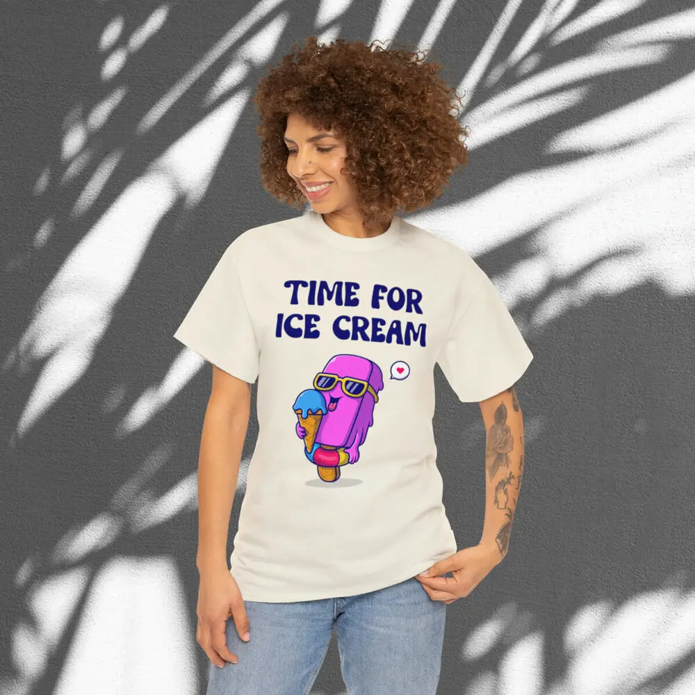 NEW Summer Time for Ice Cream Light Colors Print Unisex Softstyle T-Shirt