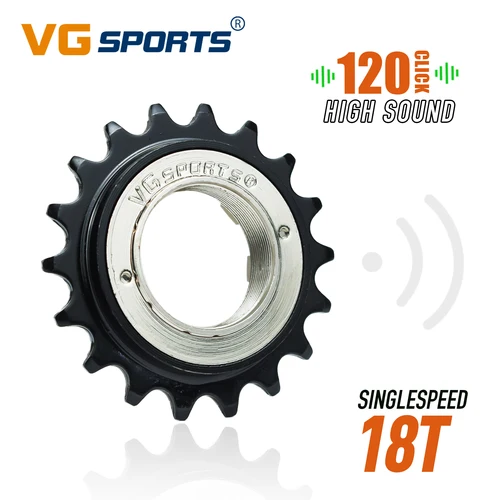 Rueda libre de bicicleta de marcha única, 18T, VG SPORTS, Compatible con piezas de repuesto de buje libre roscado, 1 unidad