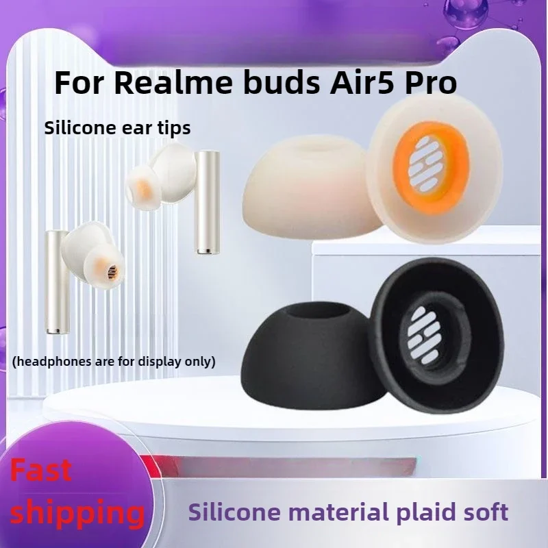 Eartips For Realme Buds Air5 Pro Tip Earplugs Earbuds Tips Wireless Earphone Earcaps Silicone Eartips Replacement Accessories