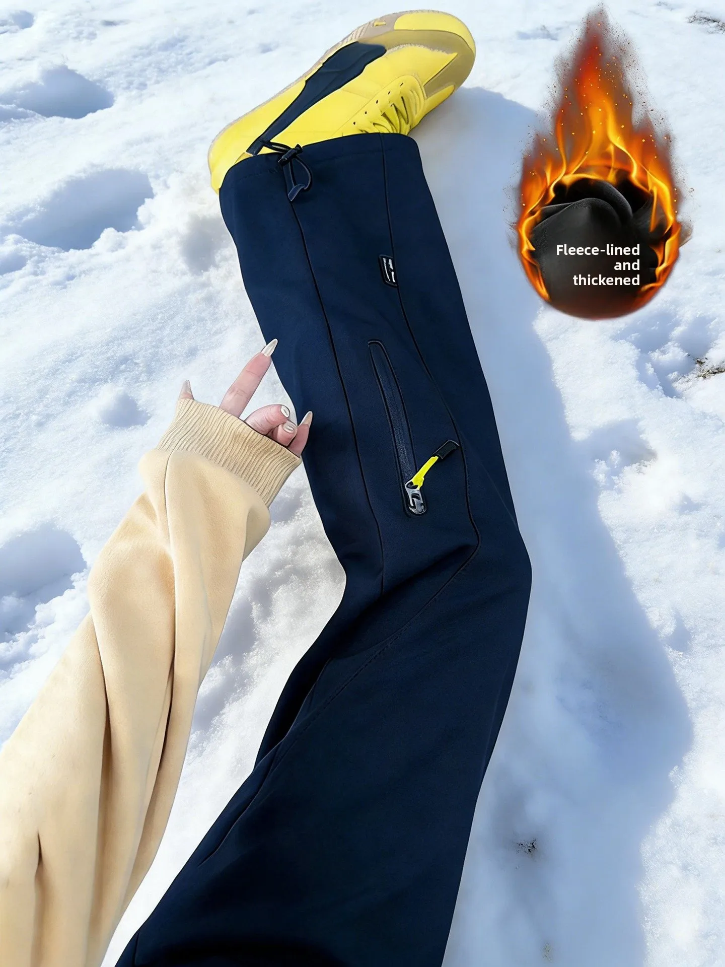 

Зимние спортивные брюки для сноуборда и лыж с флисовой подкладкой, синие, унисекс, для активного отдыха, устойчивые к износу, прямого кроя