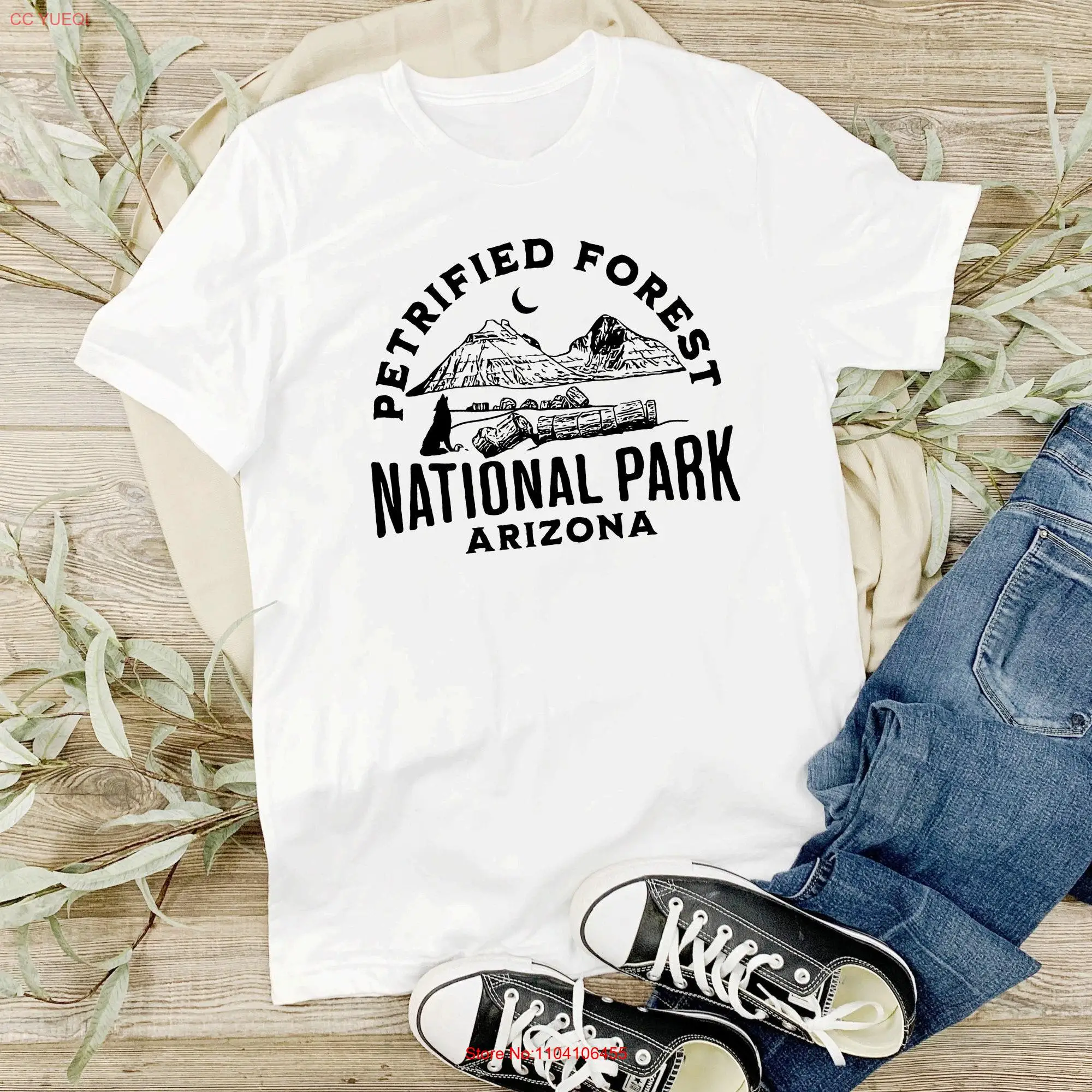 Petrified Forest Heavy Cotton T Shirt National Park ARIZONA Souvenir long or short sleeves