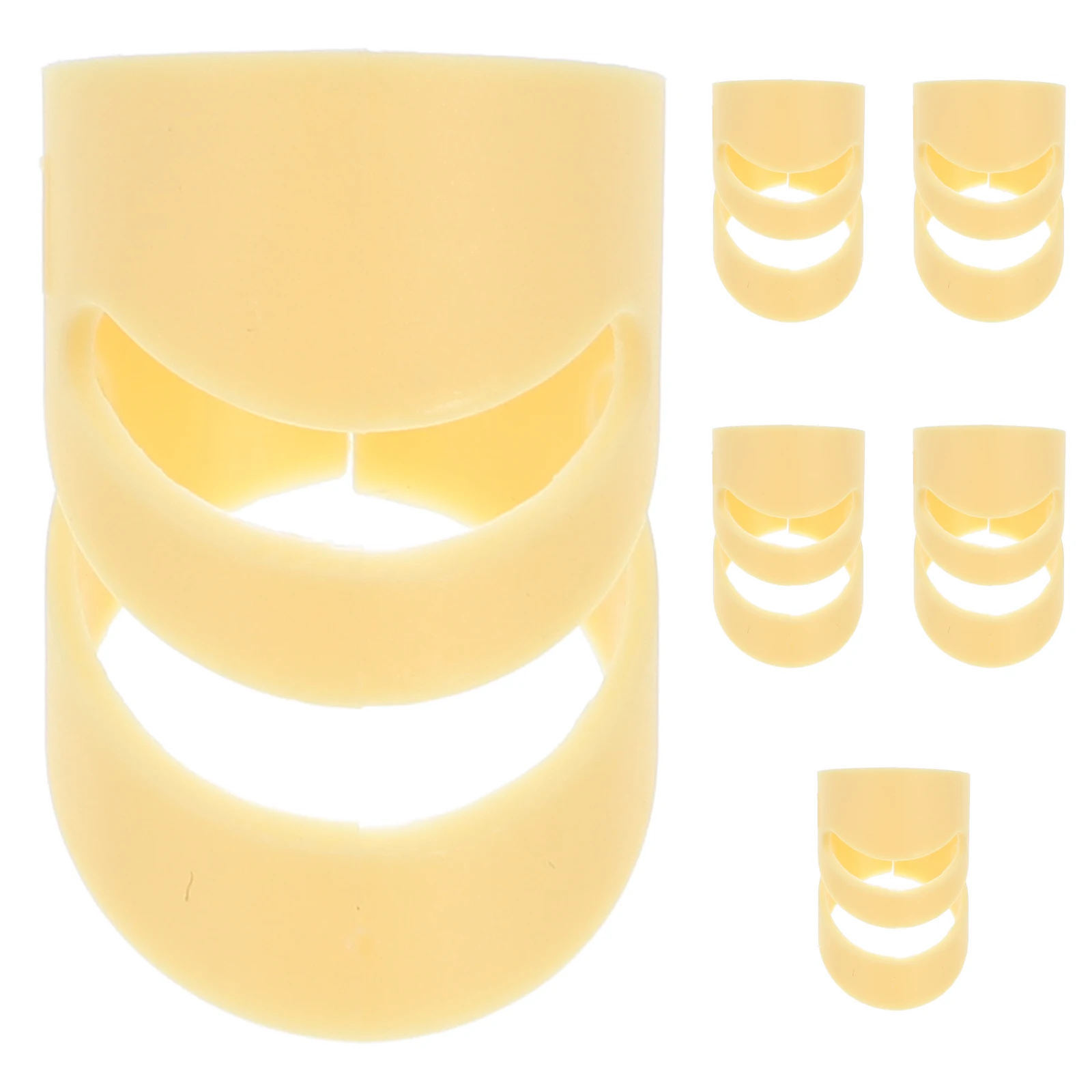 

2 Sets Guitar Ring Finger Cover Fingertip Protectors Durable Plastic Thumbpicks Bass Ukulele Picks Acoustic Instruments