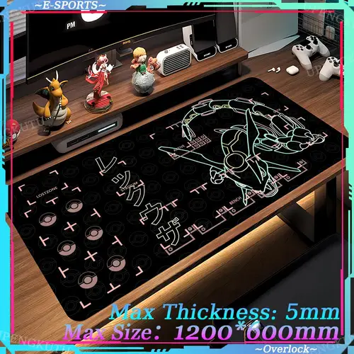 Imagen 2 del producto Alfombrilla de ratón, alfombrilla de escritorio grande P_Pokemones, tapete de Anime 900x400 Xxl TGM PTCG, juegos de cartas, ordenador de velocidad y alfombrilla para gabinete de jugador de oficina