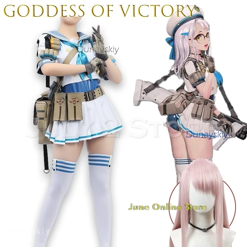 Navidad AGDiosa de la victoria NIKKE NEON Cosplay disfraz dulce uniforme de marinero disfraces Sexy mujer