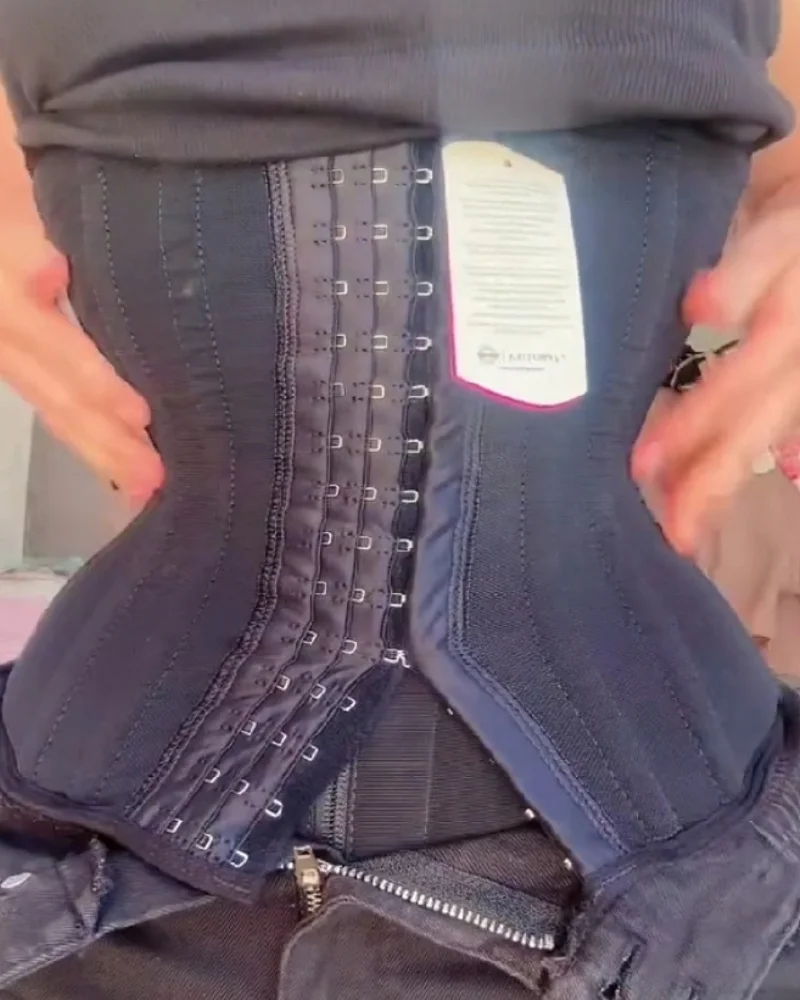 Fajas Colombianas High Compression Waist Trainer Girdles Corset Adjustable Hook-Eyes Slimming Body Shaper Flat Belly