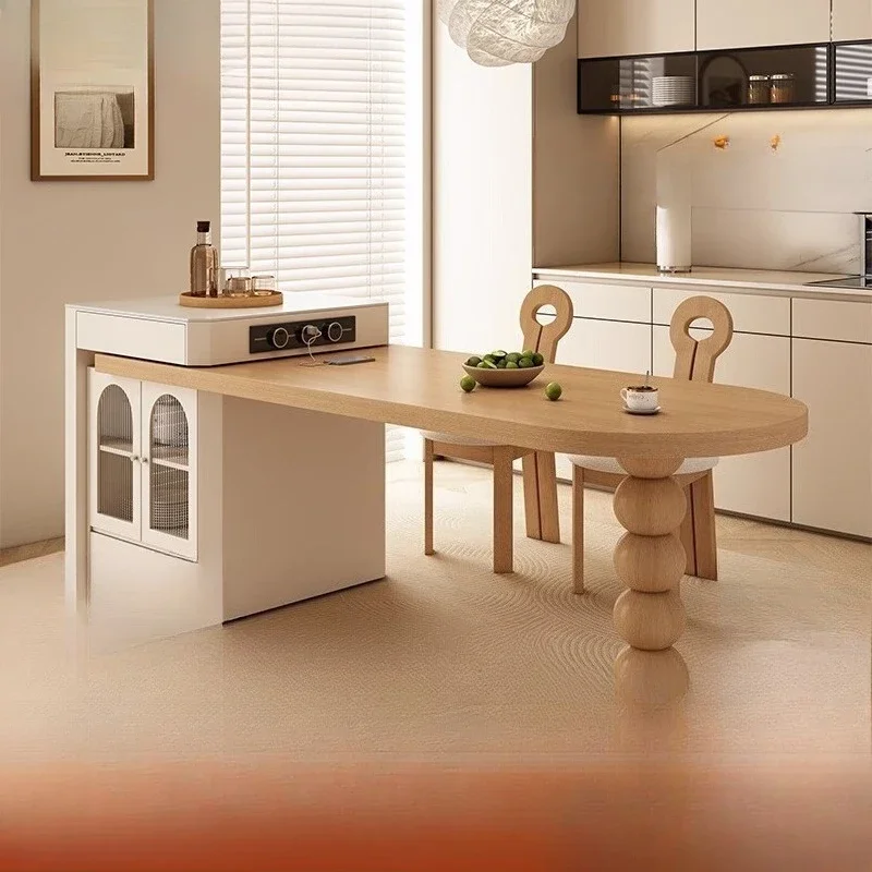 Dining table integrated household, retractable kitchen multi-functional dining table