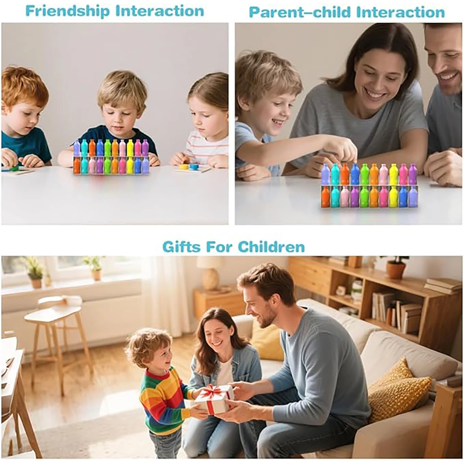 Zabawna gra w wykrywanie butelek, kolorowa gra pamięci dla dzieci, gra w dopasowywanie, ćwiczenie pamięci mózgowej, zabawka-puzzle