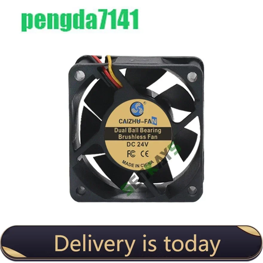 Doble rodamiento de bolas 60x60x25mm 6025 DC 24V ventilador enfriador de computadora 60x25mm equipo de máquina sin escobillas ventilador de refrigeración de Motor 3P