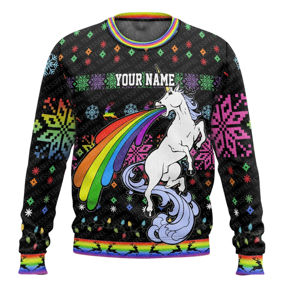 Christmas Skull Santa Claus Pets Jesus Knitted Ugly Sweater 3DPrint Vintage Winter Casual Harajuku Pullover Retro Long Sleeves D