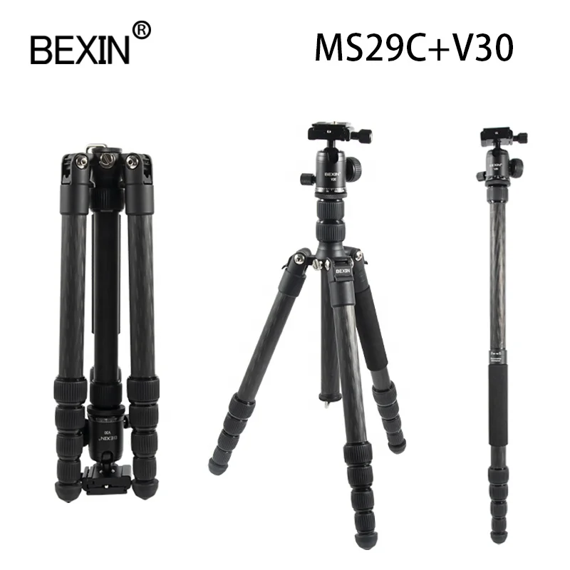 Portable professional video tripod extendable carbon fiber photography tripod for dslr camera Home shooting live streaming