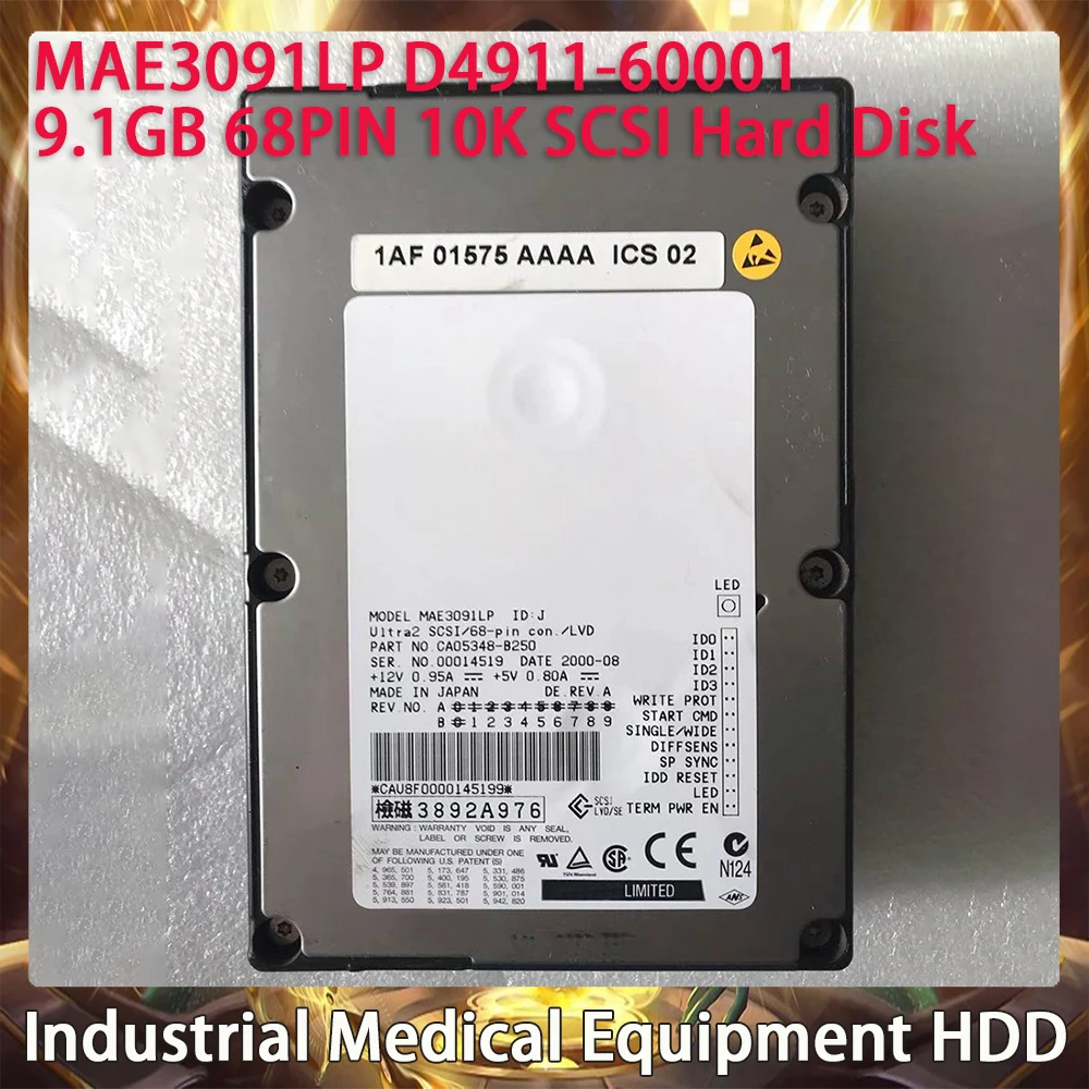 

MAE3091LP D4911-60001 9.1GB 68PIN 10K SCSI Hard Disk For Fujitsu Industrial Medical Equipment HDD Works Perfectly High Quality