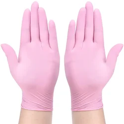 Pink Nitrile Gloves Disposable 20/50Count Powder Latex Free Household Cleaning Gloves Cooking Industrial Mechanic Tattoo Gloves