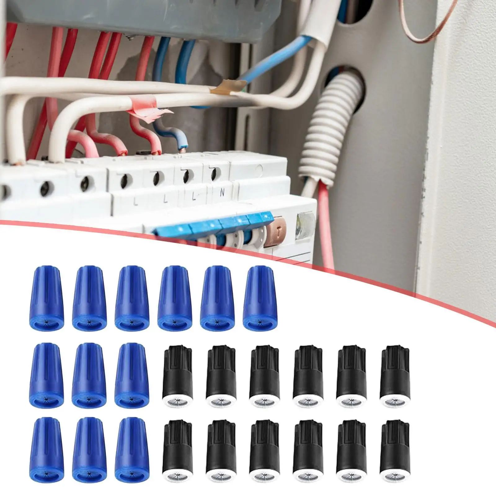 24x تويست على موصل الأسلاك يستبدل الملحقات المهنية توصيل الأسلاك الكهربائية غطاء سلك محمول سهل المسمار على الغطاء
