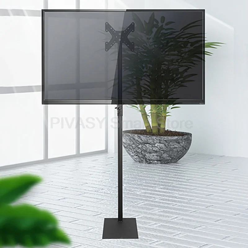 

Universal TV Floor Stand for 14-43 Inches Screens No-Drill Mounting Movable Holder Stable Adjustable Height Easy Installation