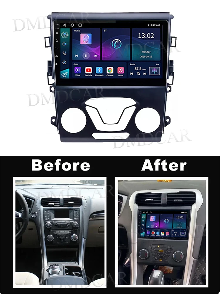 Multimedia Carplay Android 10 2+32G Car Radio android Auto For Ford Fusion Mondeo 2014-2019 GPS WIFI Blue-tooth Screen