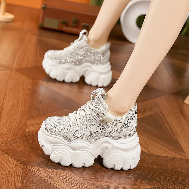 Custom Platform Sneakers Women 11CM Height Increase Dad Shoes All Star Casual Shoes Europe