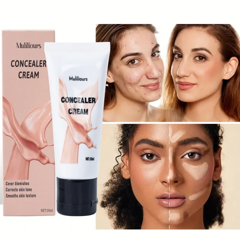 Muiliours 50ML Concealer Cream Nature Finish Smooth Full-Coverage Long-Lasting Concealer Wszystkie rodzaje skóry