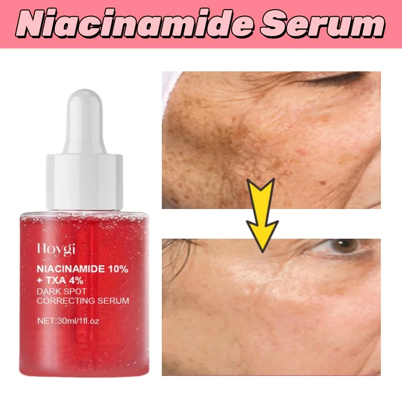 Niacinamide Serum Melanin Removal Fade Melasma Dark Spots Corrector Shrink Pores Hyaluronic Acid Moisturizing Korea Skin Care