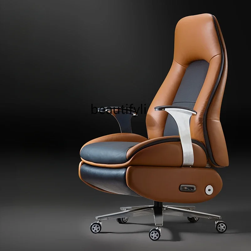 Leather Office Boss Electric Swivel Chair Ergonomic Computer Chair Zero Gravity Shuyun Chair