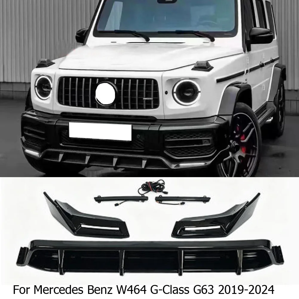 ABS Carbon Fiber Front Lip Spoiler Rear Diffuser For Mercedes Benz W464 positive G-Class G63 2019-2024 Body Kit Bumper Splitter