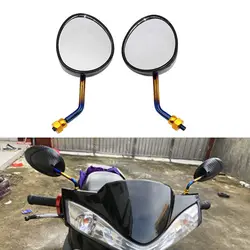 Show Off Your Uniqueness Angle Adjustable Rearview Mirror for Motorcycle Ebike Scooter ATV Color Metal 8mm 10mm Rear View Mirror