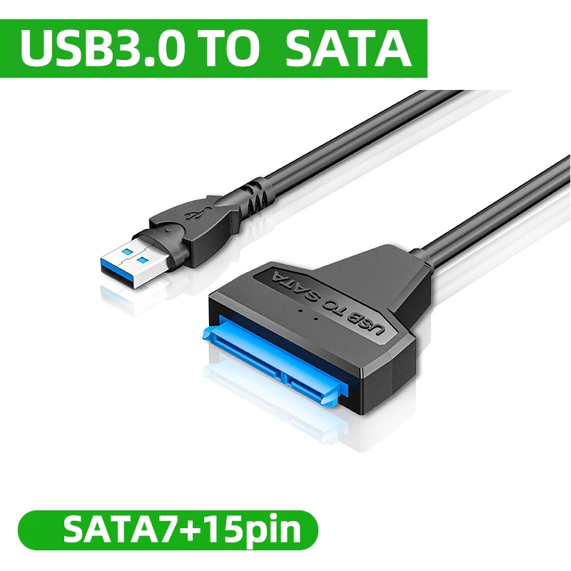 Nuevo adaptador prod SATA a USB 3,0 a Cable SATA transmisión de datos de alta velocidad de 6Gbps HDD para disco duro de 2,5 pulgadas adaptador SATA