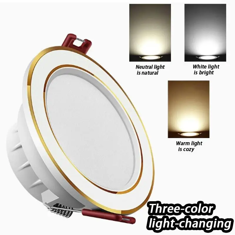 Residential Ceiling Recessed Spotlight 75mm Hole LED Downlight Bright Energy Saving for Indoor Home Lighting
