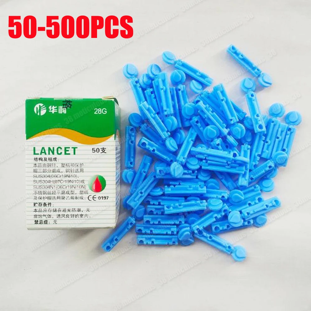 

50-500pcs Blood Lancet Pen Disposable Needles Glucose Meter Diabetes Test Sterile Lancets Vent Drain Blood Lancet Medical Tool