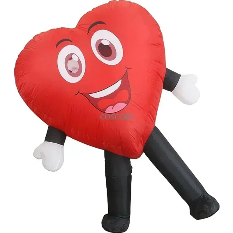 2025 New Cosplay Christmas Party Supply Happy Red Love Heart Props Inflatable Funny Costume Atmosphere Stage Performance Pro