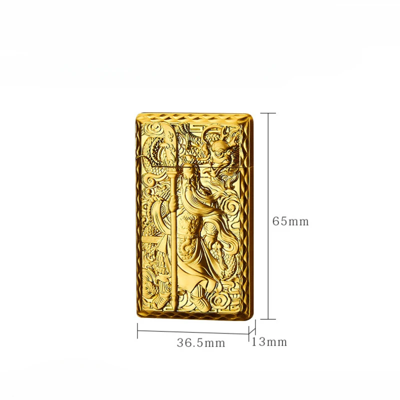 Embossed Windproof Direct Charge Lighter Butane Gas Blue Flame Open Cover Loud Steel Sound Personalized Lighter