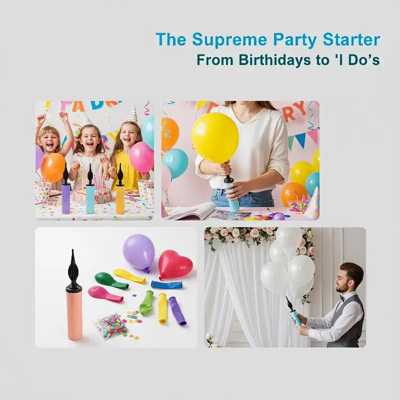 2026 New Hand Push Balloon Air Inflator Pump Portable Balloon Blower Tool Wedding Valentine Birthday Party Decor Accessories