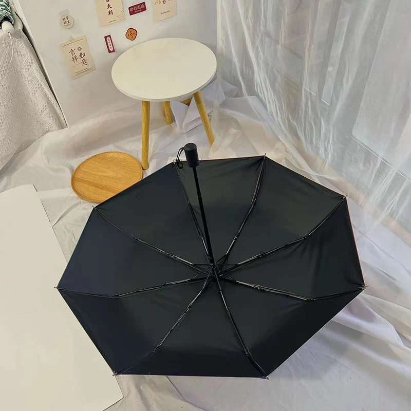 3 Fold Automatic Men Women Rain Umbrella Japanese Anime One Piece Outdoor Travel UV Wind Resistant Parasol Role Play Business