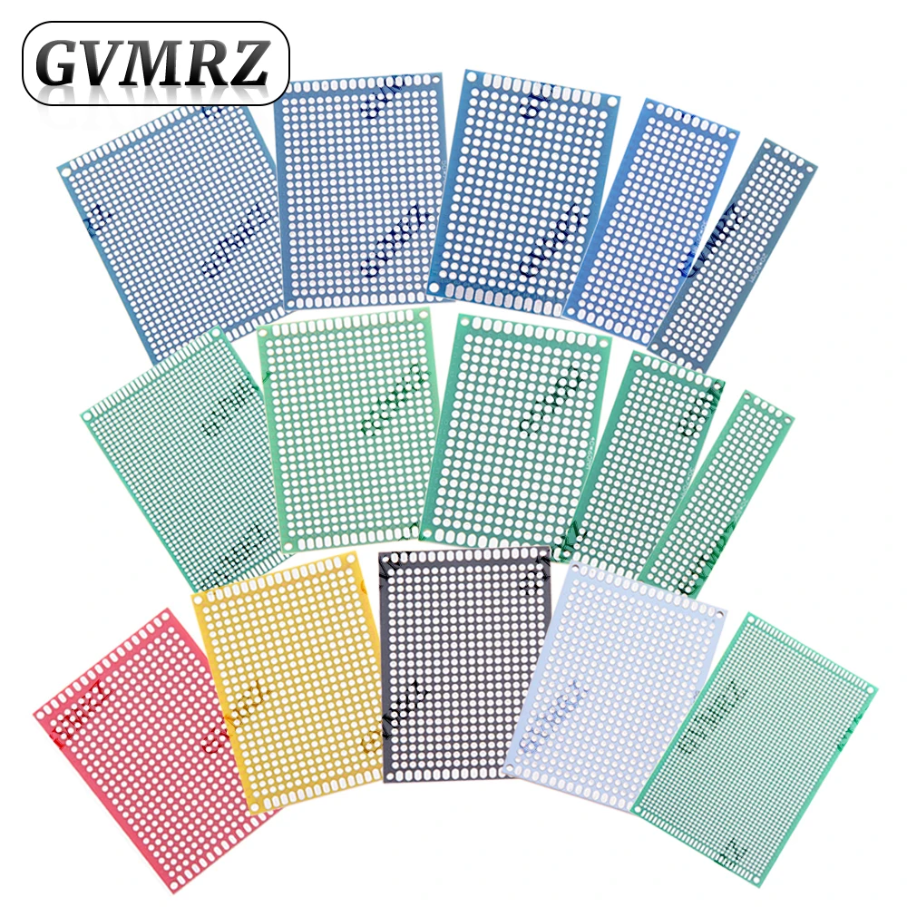 Double Sided PCB Prototype Board Universal Through Hole Perfboard Assorted Sizes and Colors for DIY Electronics
