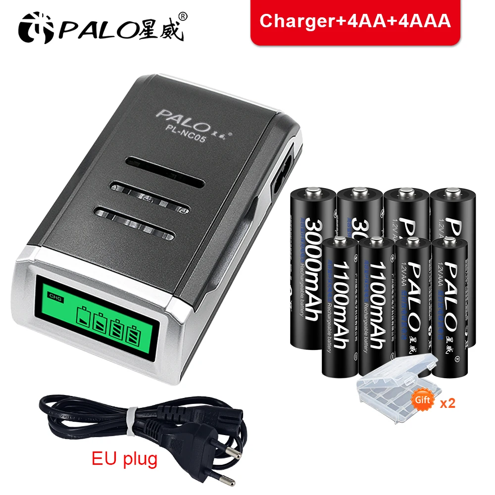 بالو 1.2 فولت AA بطارية قابلة للشحن AA ni-mh بطارية + AAA بطاريات قابلة للشحن AAA 3A بطارية للكاميرا لعبة سيارة الماوس