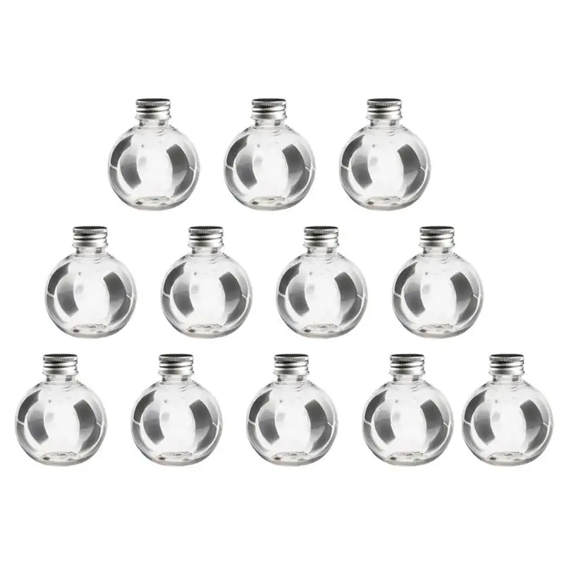 25pcs 150ml Transparent Plastic Bottles Round Bulb Shape Bottle Decoration