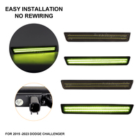 LED Green Light Side Marker Lamp Front Rear Bumper Turn Signal Lights Indicator  For Dodge Challenger 2015-2023