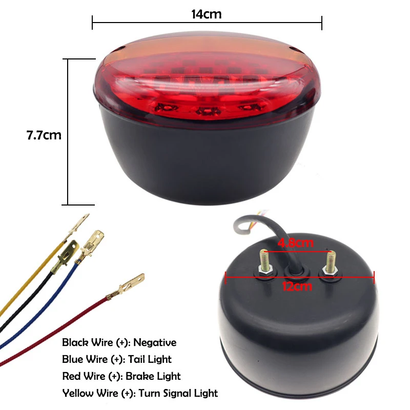 12V-24V Universial 20 led Car Tail Trailer Van Lights Truck caravana Taillight Rear Brake Stop Indicator Turn Signal Lamp Round
