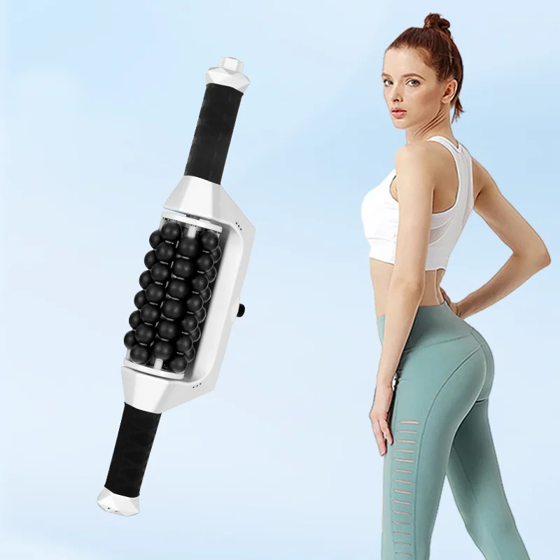 

70W Rechargeable Fascia Roller Machine 360 Rotating High Frequency Handheld Massage Roller For Whole Body Anti Cellulite